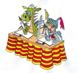 Dia del libro, Sant Jordi i el Drac